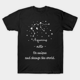 Key phrases of the zodiac signs: Aquarius T-Shirt